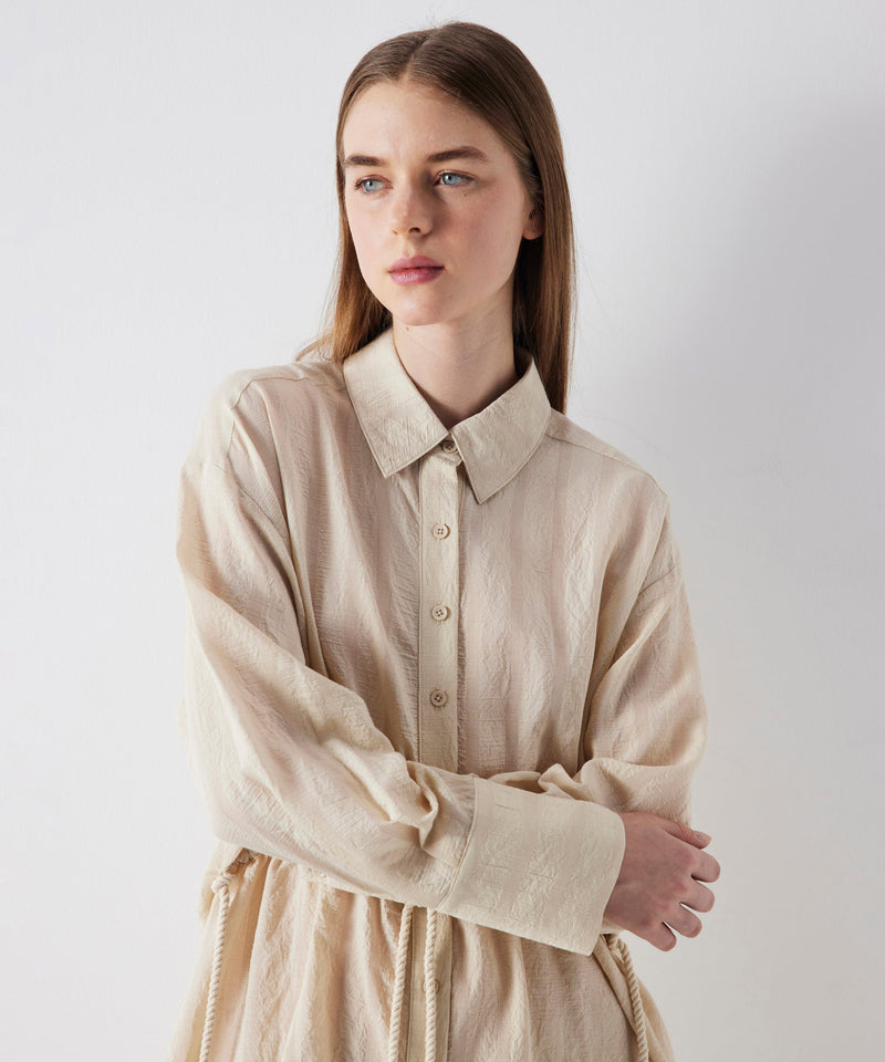 Ipekyol Striped Adjustable Waist Shirt Natural