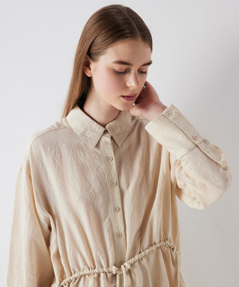 Ipekyol Striped Adjustable Waist Shirt Natural