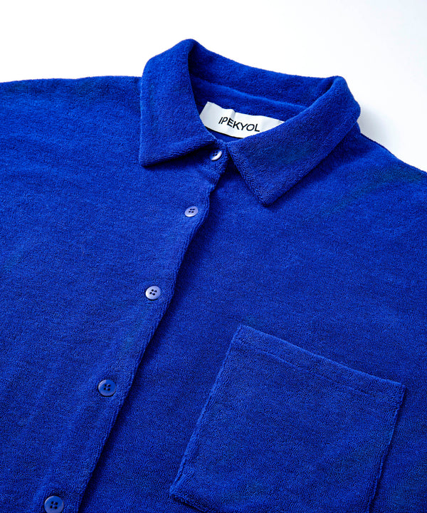 Ipekyol Single Pocket Textured Shirt Sax