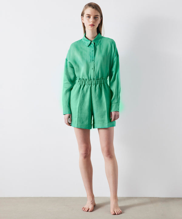 Ipekyol Linen Relaxed Fit Shirt Green