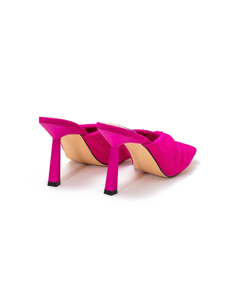 Ipekyol Twisted Detail Textured Heels Fuchsia