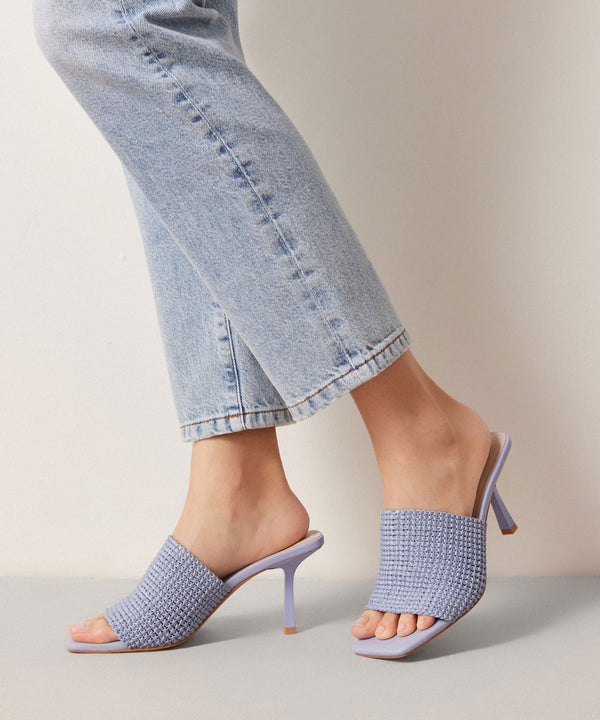 Ipekyol Straw-Look Heeled Sandals Blue