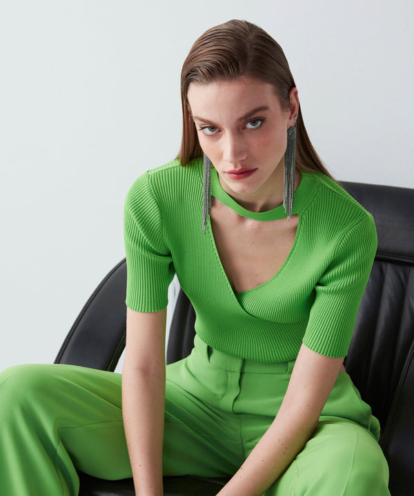 Ipekyol Cutout Slim Fit Knitwear Green