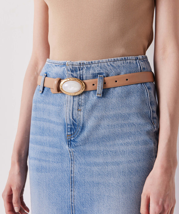 Ipekyol Stone Detail Belt Beige