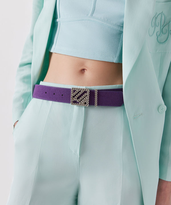 Ipekyol Belt With Metal Buckle Purple