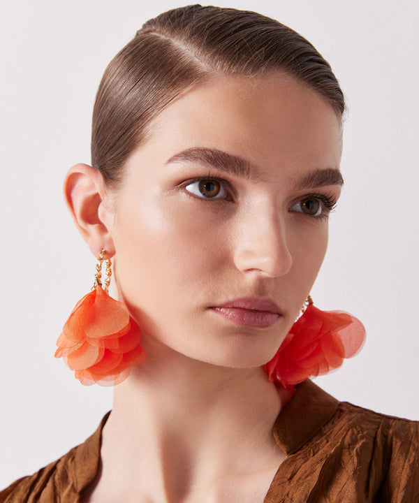 Ipekyol Dangle Hoop Earrings Orange