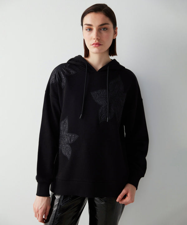 Ipekyol Floral-Embroidered Sweatshirt Black