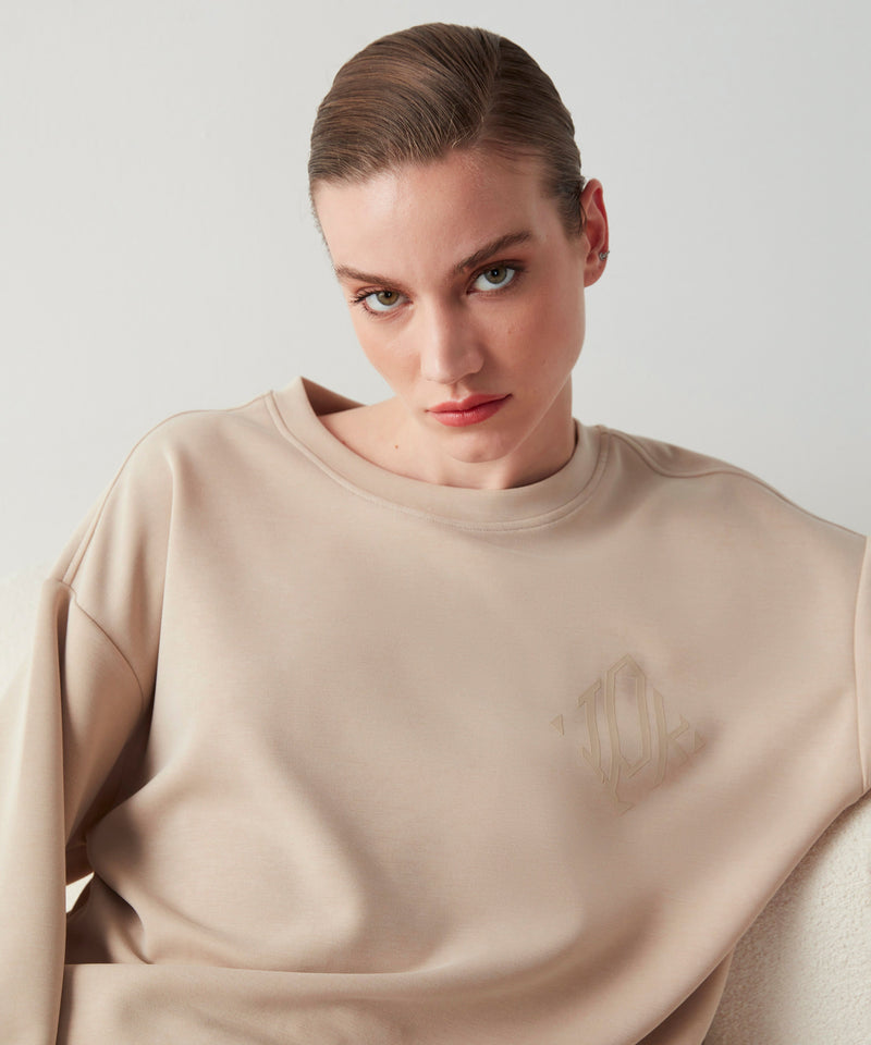 Ipekyol Monogram Logo Print Sweatshirt Stone