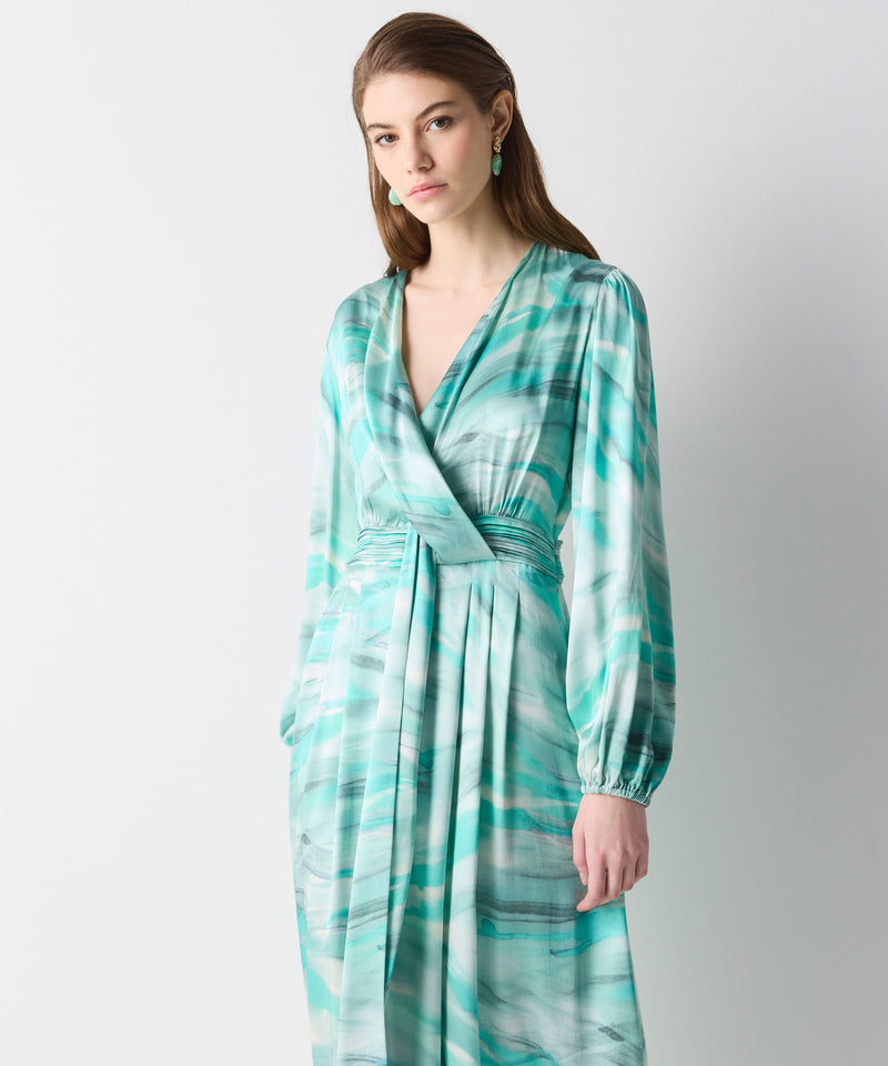 Ipekyol Patterned Double-Breasted Dress Green