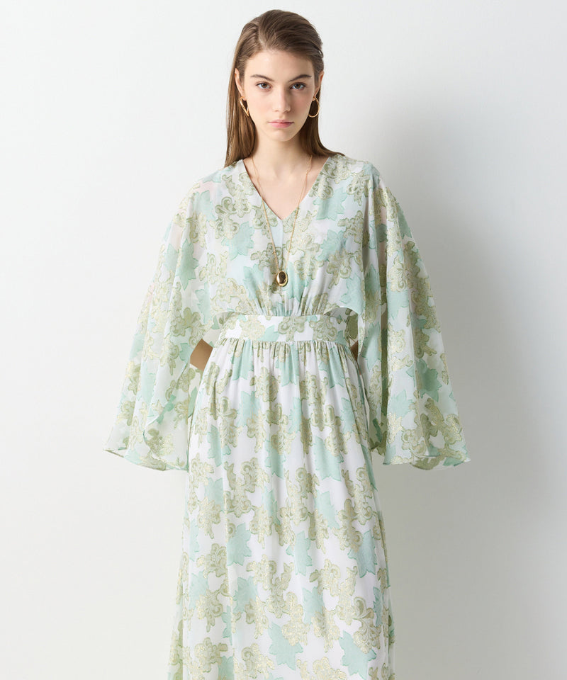 Ipekyol Floral Pattern Jacquard Dress Green