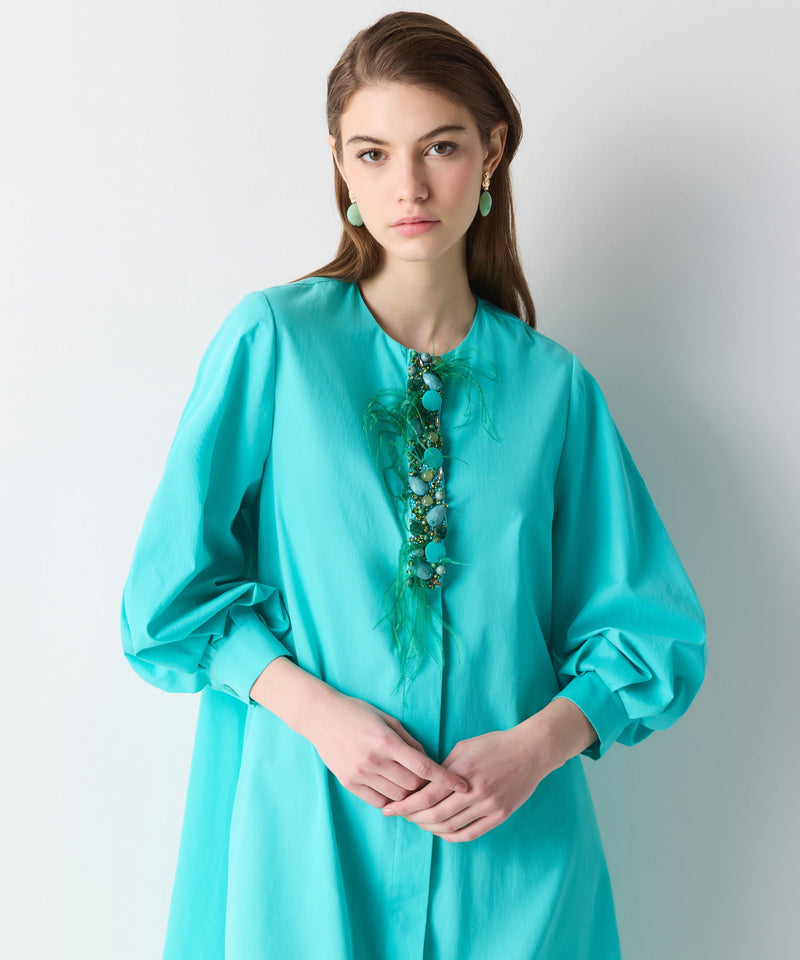 Ipekyol Embroidered Poplin Dress Green