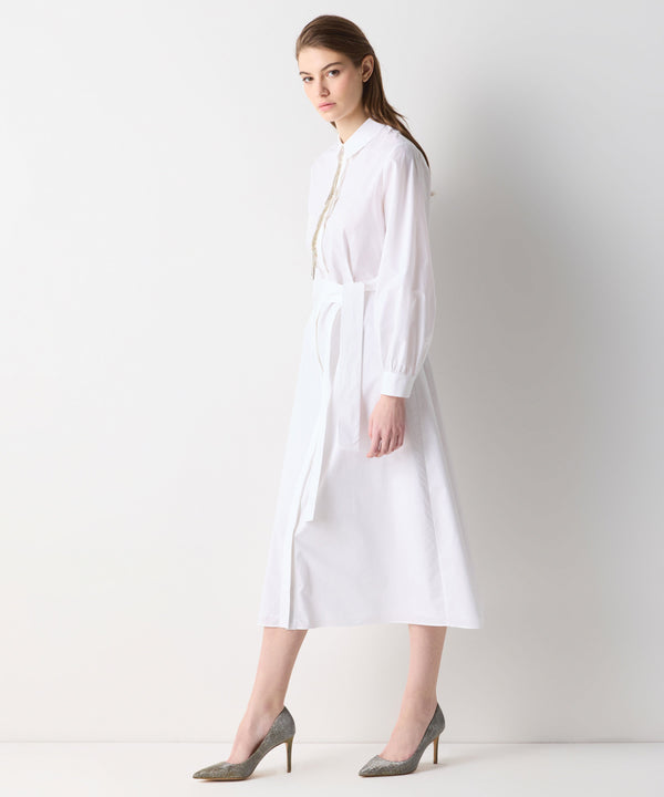 Ipekyol Embroidered Shirt Dress Off White