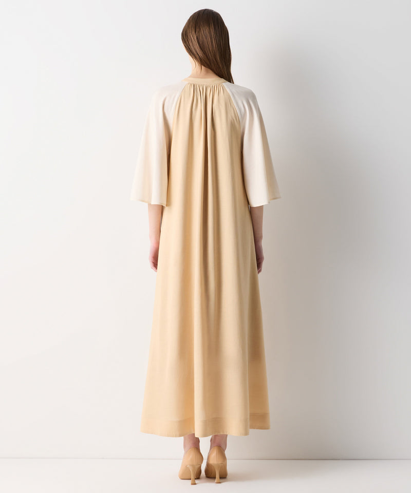 Ipekyol Colorblock Embroidered Dress Natural