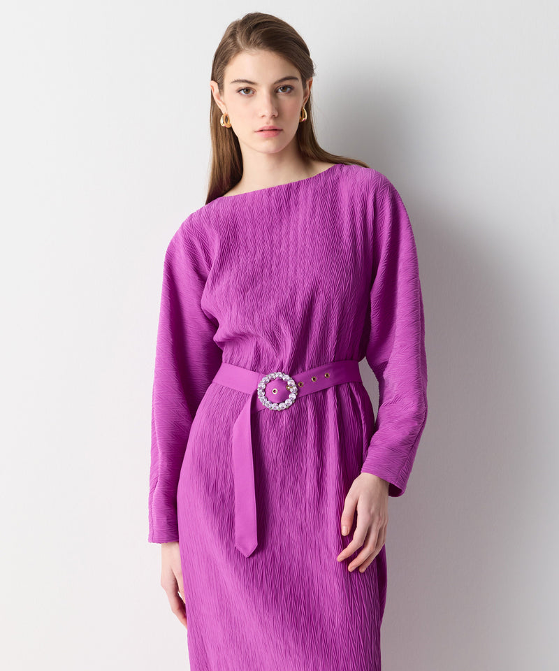 Ipekyol Straight Cut Belted Dress Purple