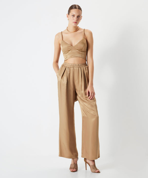 Ipekyol Shiny Textured Trousers Natural