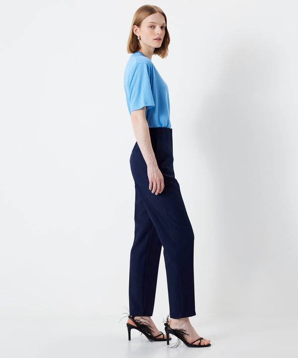 Ipekyol Cigarette Fit Trousers Navy Blue