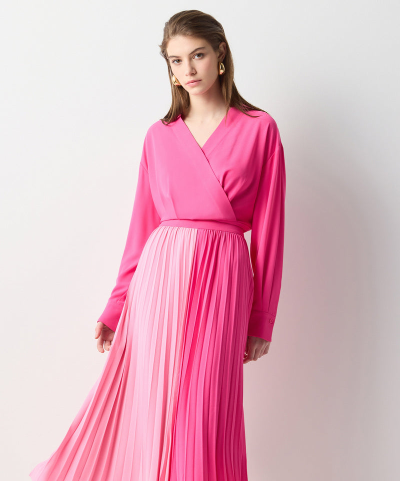 Ipekyol Two-Toned Pleated Skirt Pink