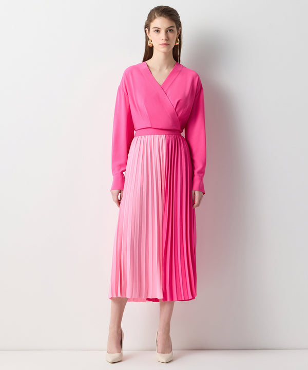 Ipekyol Two-Toned Pleated Skirt Pink