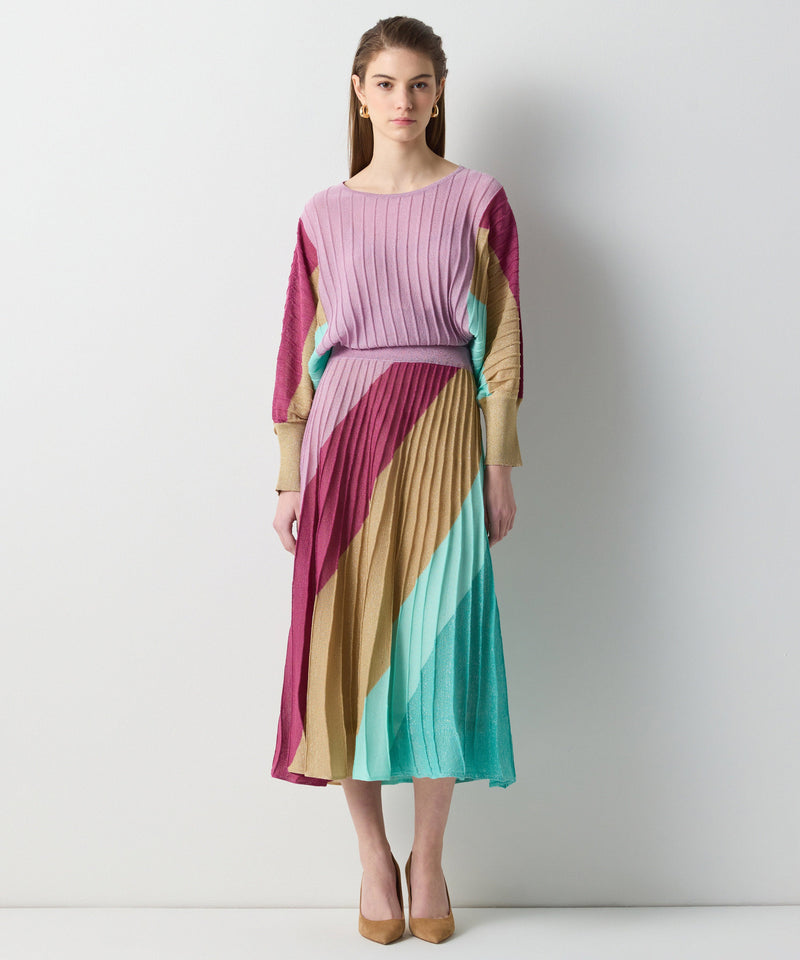 Ipekyol Colorblock Knit Skirt Lilac