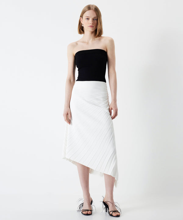 Ipekyol Pleated Midi Skirt Off White