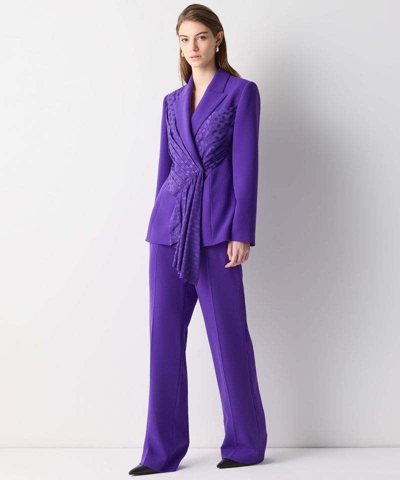 Ipekyol Dotted Print Blazer Jacket Purple