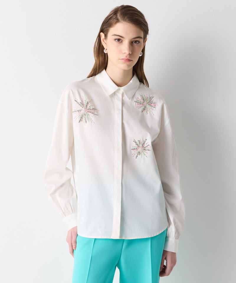 Ipekyol Embroidered Poplin Shirt Off White