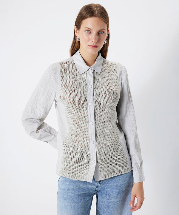 Ipekyol Knitwear Mix Shirt Stone