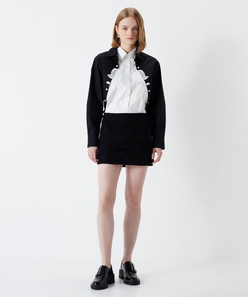 Ipekyol Colorblock Embroidery Shirt Black