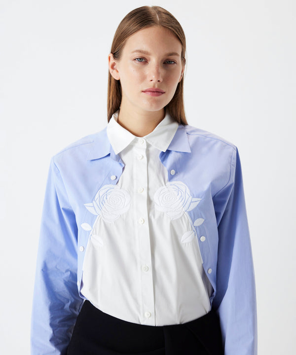 Ipekyol Colorblock Embroidery Shirt White