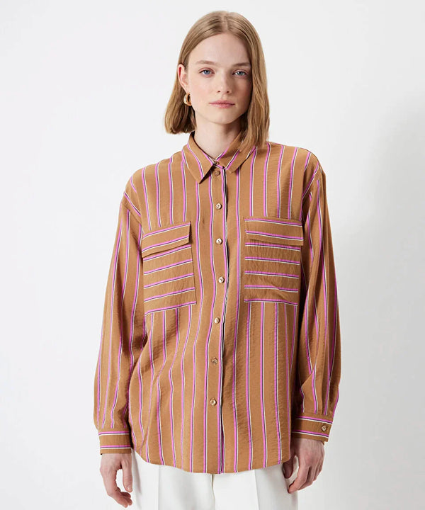 Ipekyol Line Pattern Shirt Natural