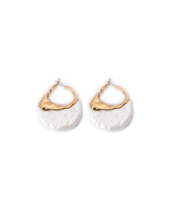 Ipekyol Amorphous Earrings With Stones Gold