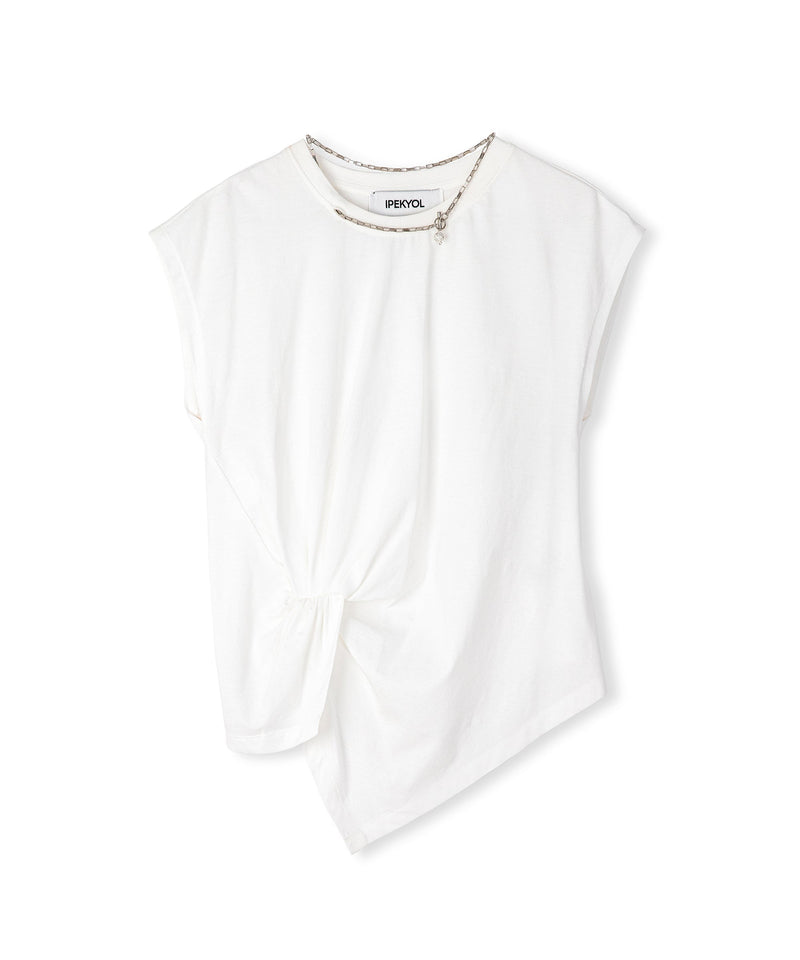 Ipekyol T-Shirt With Metal Accessories Off White