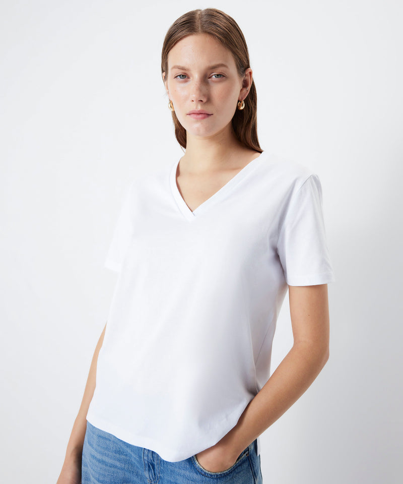 Ipekyol V-Neck Basic T-Shirt White