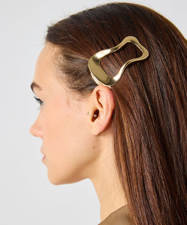 Ipekyol Amorphous Metal Hair Accessory Gold