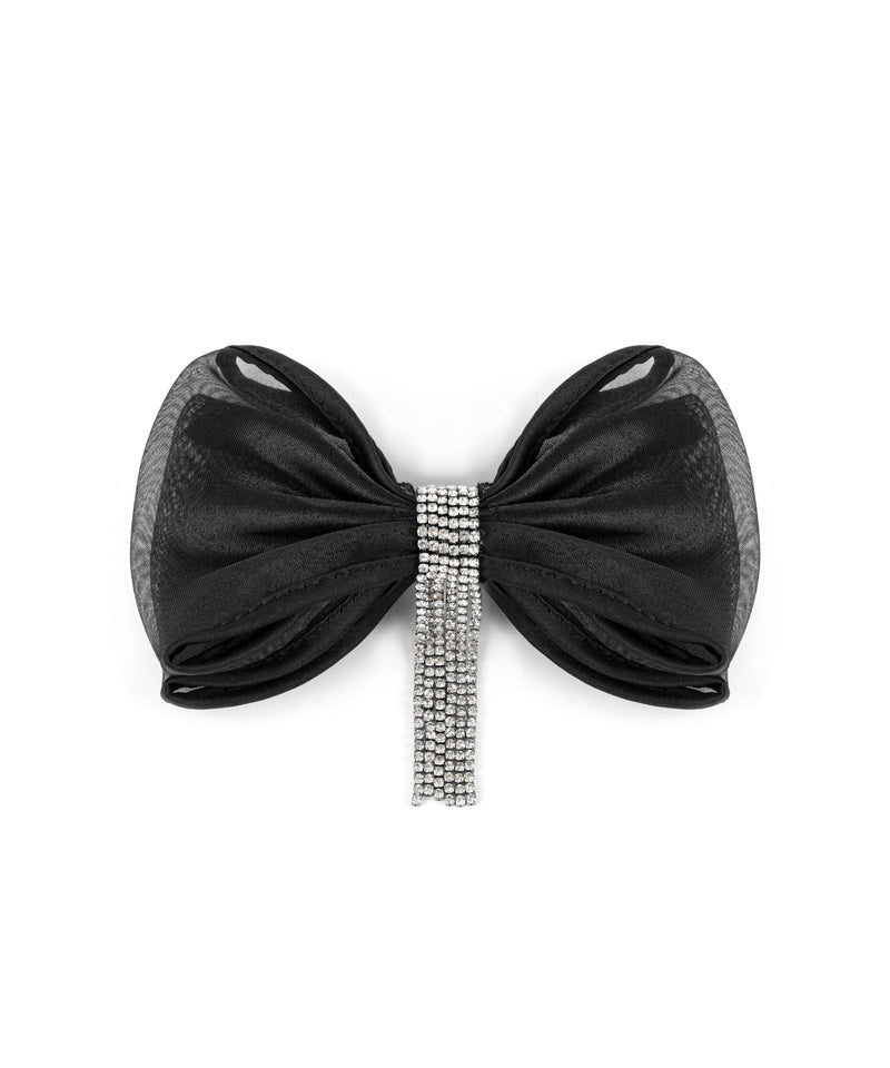 Ipekyol Crystal Stone Bow Hair Accessory Black