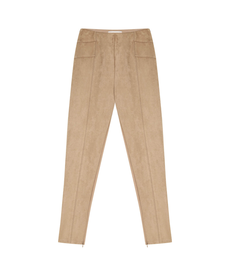 Ipekyol Suede Slim Fit Trouser Beige