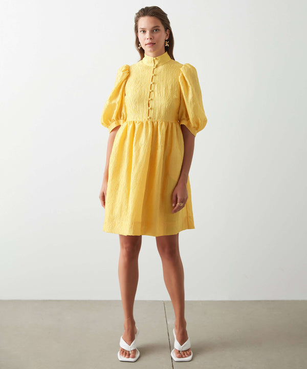 Ipekyol Balloon Sleeve Short Dress Yellow