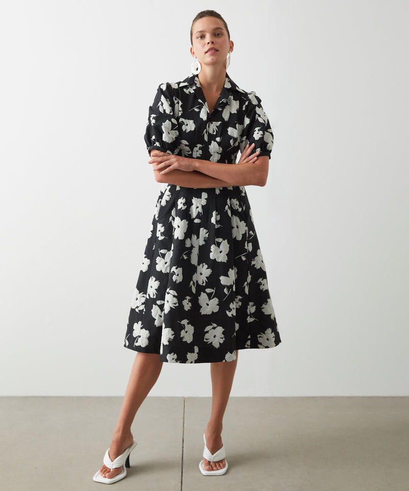 Ipekyol Floral Jacquard Dress Black