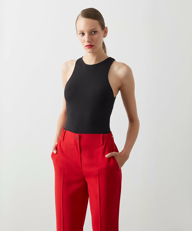 Ipekyol Solid Elastic Waist Trouser Red