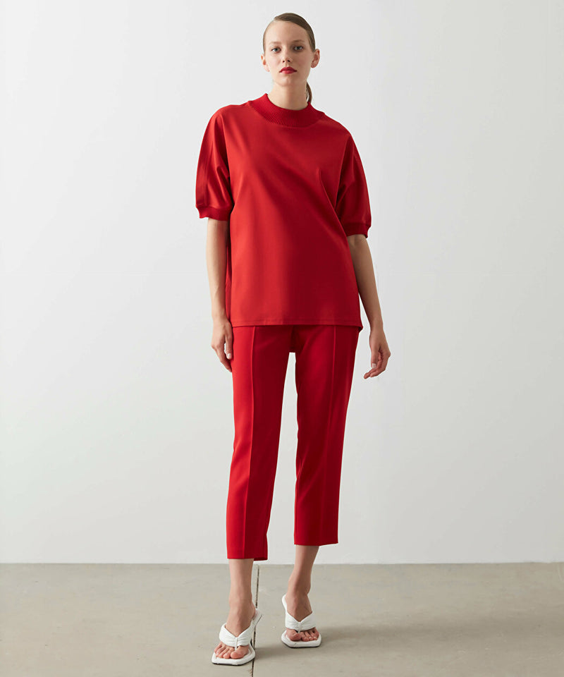 Ipekyol Solid Elastic Waist Trouser Red