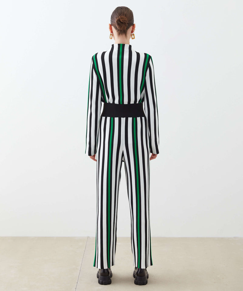 Ipekyol Striped Ribbed Trouser Ecru