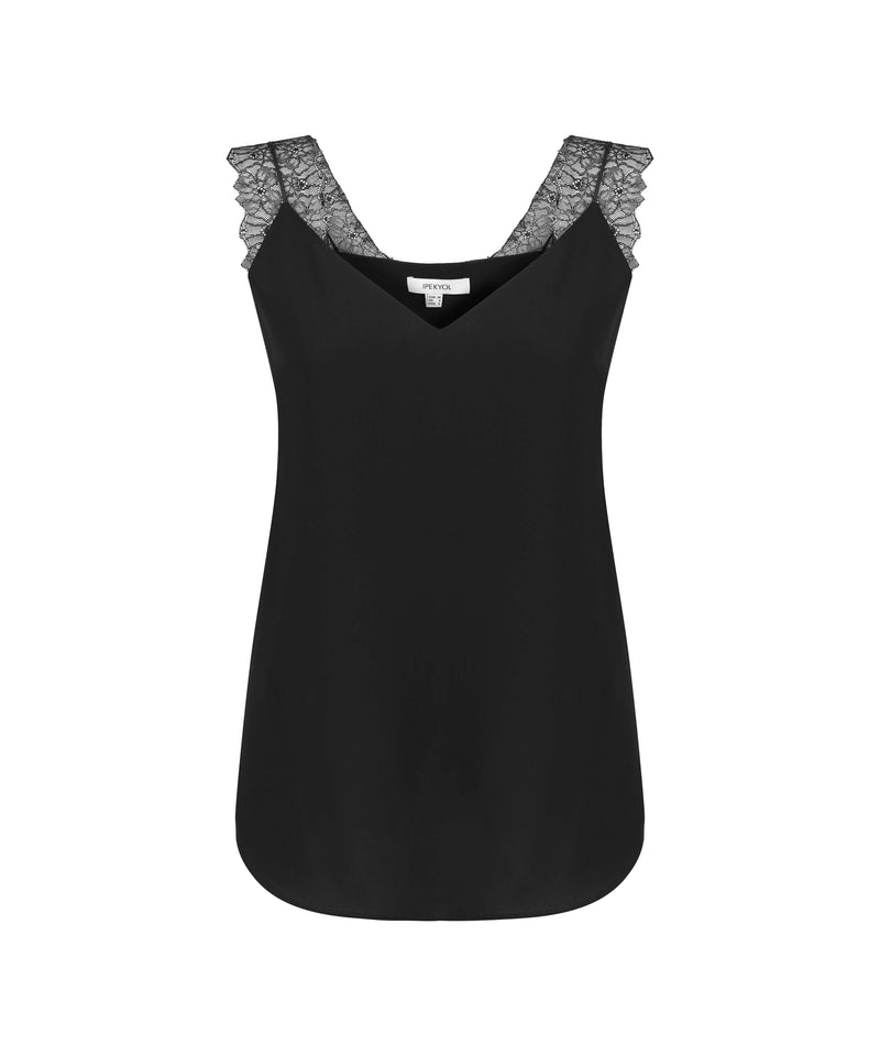 Ipekyol Lace Strap Detailed Blouse Black