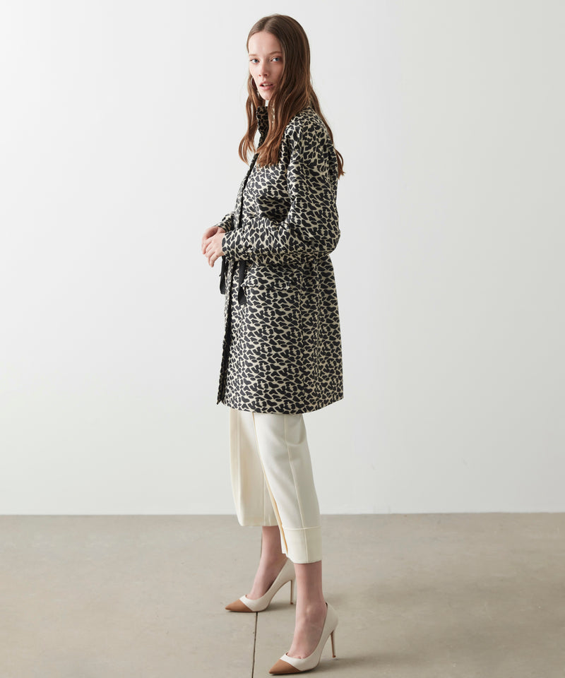 Ipekyol Leopard Pattern Jacquard Coat Black