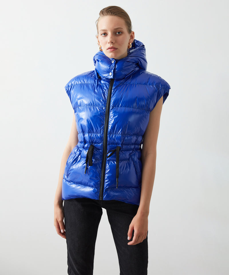 Ipekyol Inflatable Hooded Vest Sax