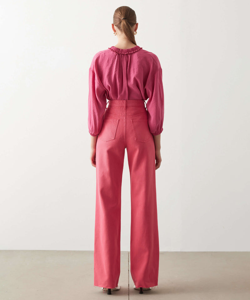 Ipekyol Denim High Waist Trouser Fuschia