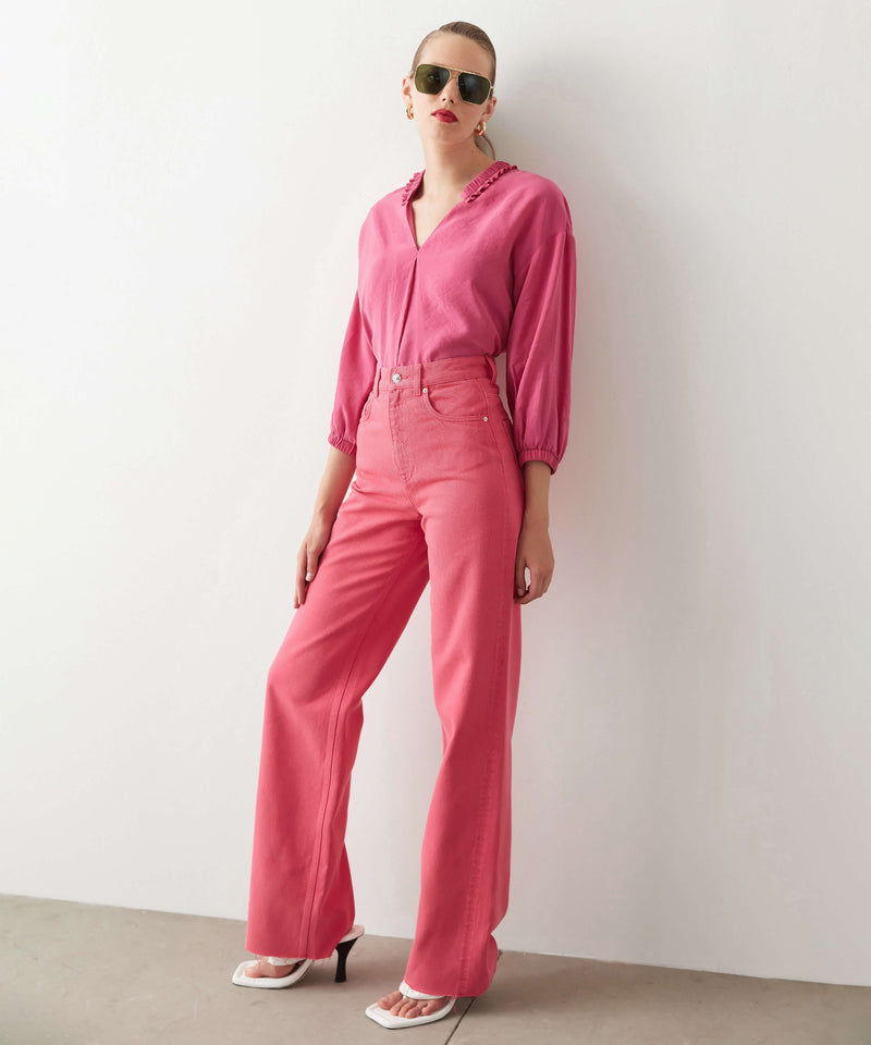 Ipekyol Denim High Waist Trouser Fuschia