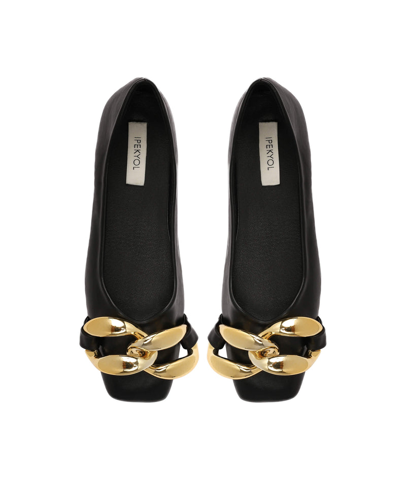 Ipekyol Chain Detail Flat Shoes Black