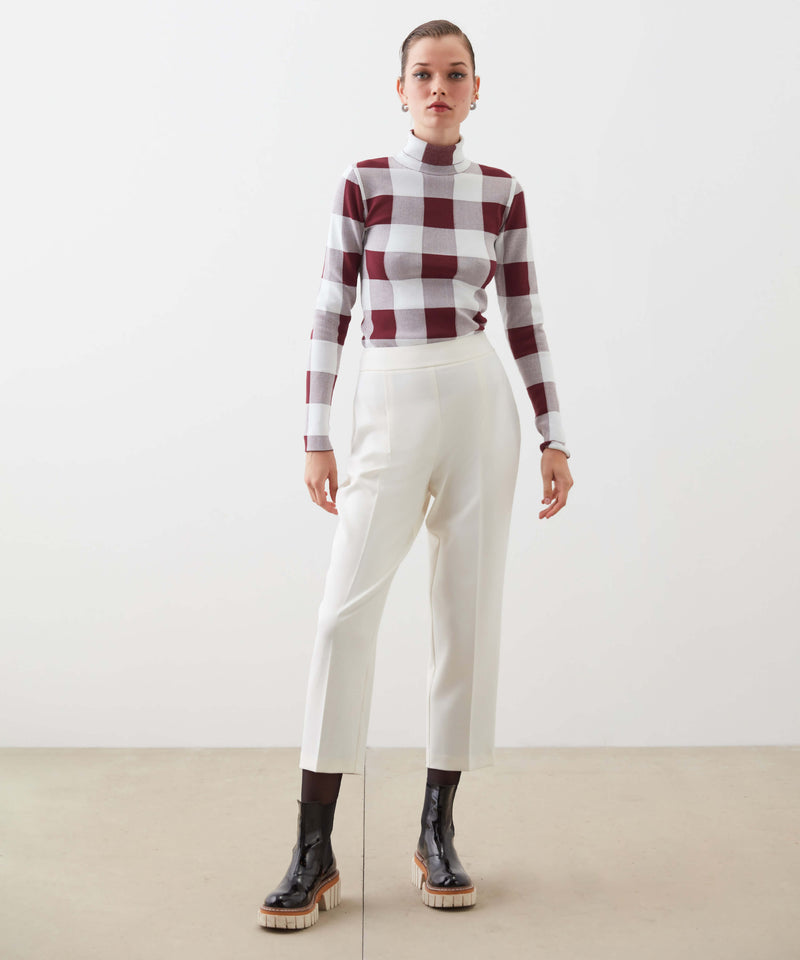 Ipekyol Checkered Pattern Knitwear Cherry