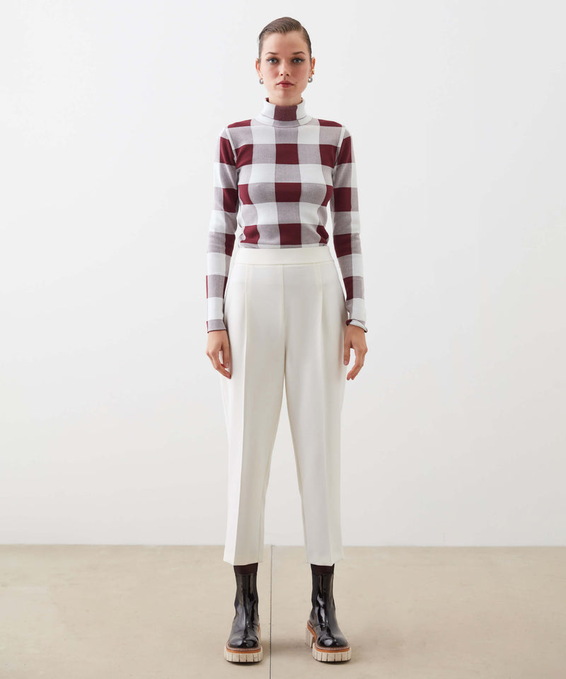 Ipekyol Checkered Pattern Knitwear Cherry