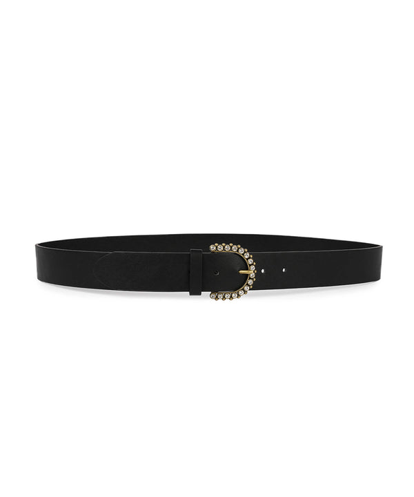 Ipekyol Crystal Detail Buckle Belt Black